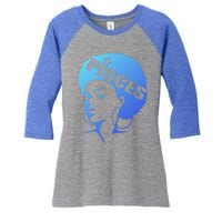 African American Afro Pisces Zodiac Great Gift Women's Tri-Blend 3/4-Sleeve Raglan Shirt