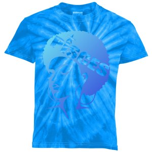 African American Afro Pisces Zodiac Great Gift Kids Tie-Dye T-Shirt