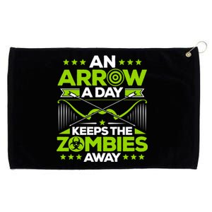 Archery An Arrow A Day Keeps The Zombies Away Archer Funny Gift Grommeted Golf Towel