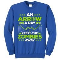 Archery An Arrow A Day Keeps The Zombies Away Archer Funny Gift Sweatshirt