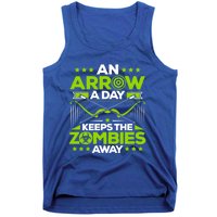 Archery An Arrow A Day Keeps The Zombies Away Archer Funny Gift Tank Top