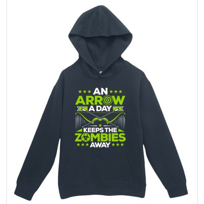 Archery An Arrow A Day Keeps The Zombies Away Archer Funny Gift Urban Pullover Hoodie