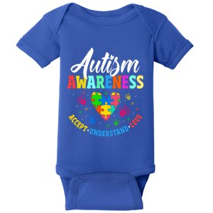 Autism Awareness Accept Understand Love Cute Gift Baby Bodysuit