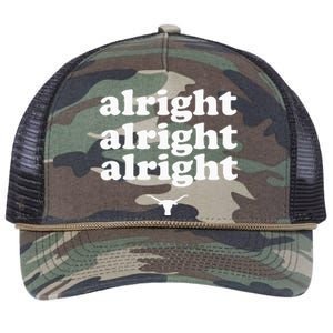 Alright Alright Alright Texas Bull Texas Pride State USA Retro Rope Trucker Hat Cap