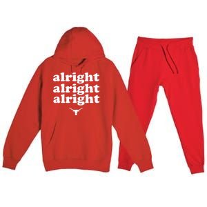 Alright Alright Alright Texas Bull Texas Pride State USA Premium Hooded Sweatsuit Set