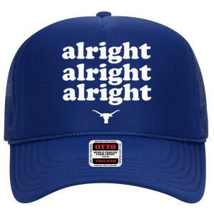 Alright Alright Alright Texas Bull Texas Pride State USA High Crown Mesh Back Trucker Hat