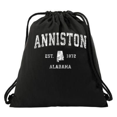 Anniston Alabama Al Vintage Athletic Sports Drawstring Bag