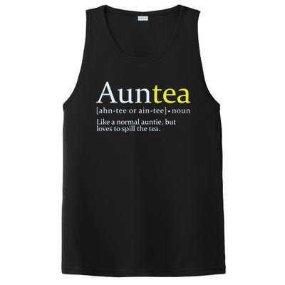 African American Aunt Auntie Love To Gossip Spill Tea Gift PosiCharge Competitor Tank