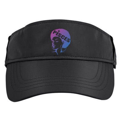 African American Afro Pisces Zodiac Great Gift Adult Drive Performance Visor