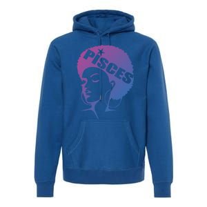 African American Afro Pisces Zodiac Great Gift Premium Hoodie