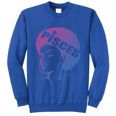 African American Afro Pisces Zodiac Great Gift Tall Sweatshirt
