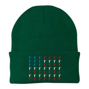 Archery Archer American Flag Independence Day 4th Of July Gift Knit Cap Winter Beanie