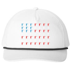 Archery Archer American Flag Independence Day 4th Of July Gift Snapback Five-Panel Rope Hat