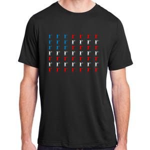 Archery Archer American Flag Independence Day 4th Of July Gift Adult ChromaSoft Performance T-Shirt