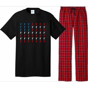 Archery Archer American Flag Independence Day 4th Of July Gift Pajama Set