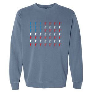 Archery Archer American Flag Independence Day 4th Of July Gift Garment-Dyed Sweatshirt