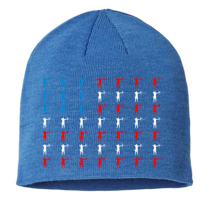 Archery Archer American Flag Independence Day 4th Of July Gift Sustainable Beanie