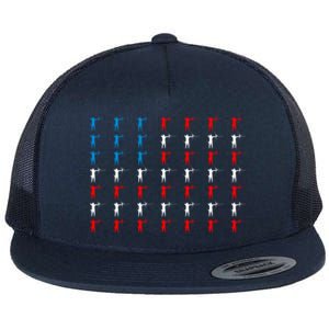 Archery Archer American Flag Independence Day 4th Of July Gift Flat Bill Trucker Hat