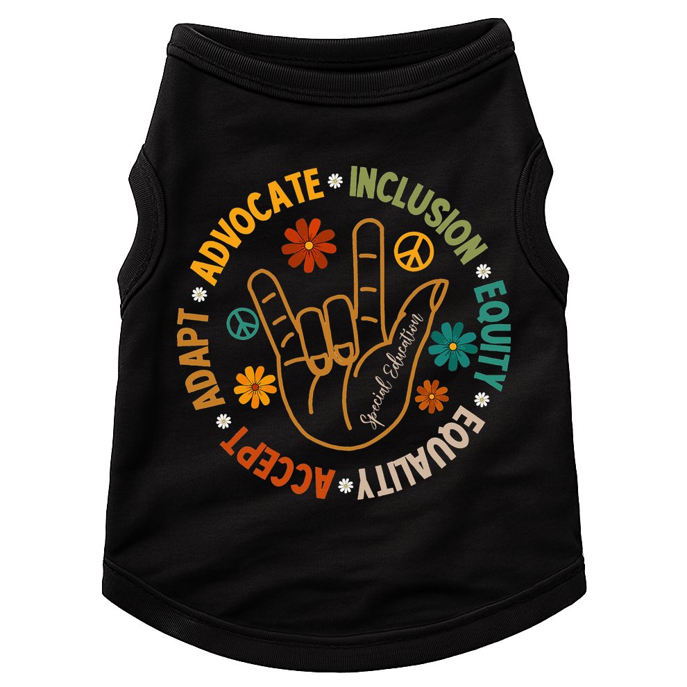 Accept Adapt Advocate Inclusion Equity Equality Doggie Tank