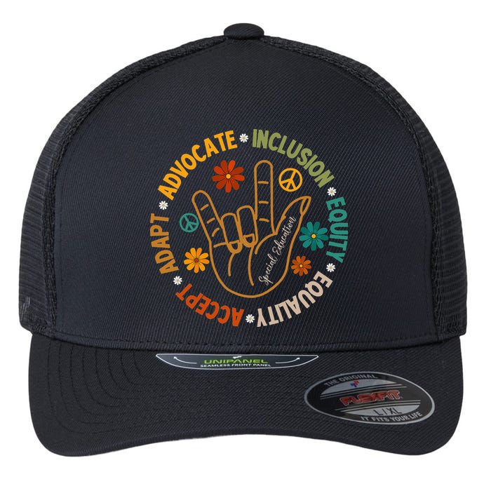 Accept Adapt Advocate Inclusion Equity Equality Flexfit Unipanel Trucker Cap