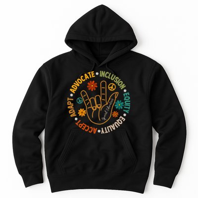 Accept Adapt Advocate Inclusion Equity Equality Hoodie