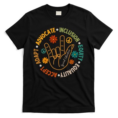 Accept Adapt Advocate Inclusion Equity Equality T-Shirt