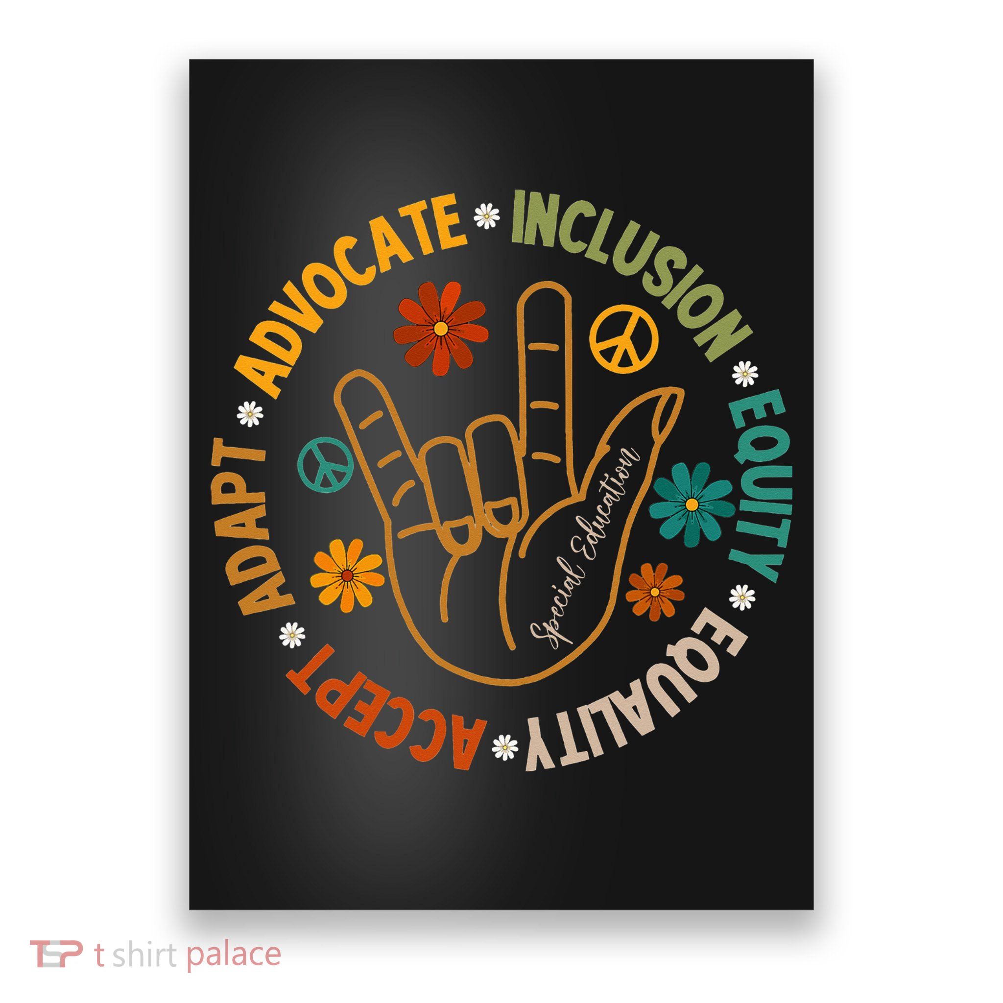 Accept Adapt Advocate Inclusion Equity Equality Poster