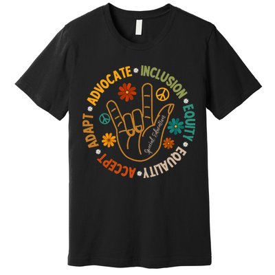 Accept Adapt Advocate Inclusion Equity Equality Premium T-Shirt