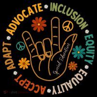 Accept Adapt Advocate Inclusion Equity Equality Baby Bodysuit