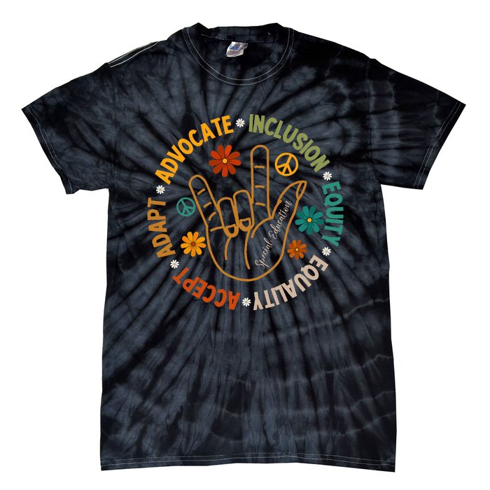 Accept Adapt Advocate Inclusion Equity Equality Tie-Dye T-Shirt