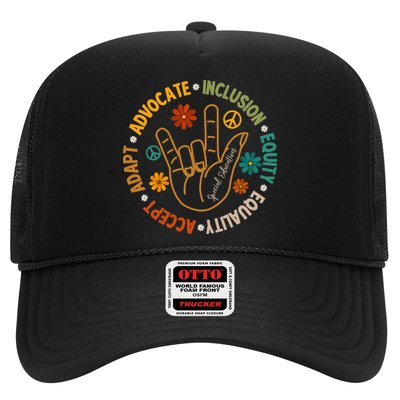 Accept Adapt Advocate Inclusion Equity Equality Trucker Hat