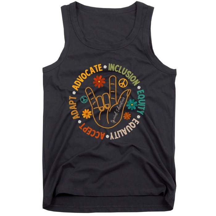 Accept Adapt Advocate Inclusion Equity Equality Tank Top