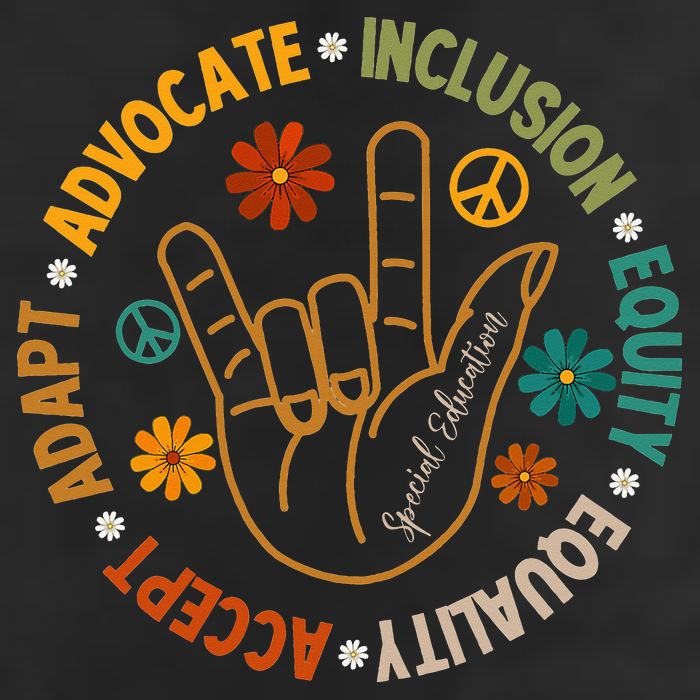 Accept Adapt Advocate Inclusion Equity Equality Golf Towel