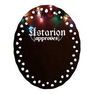 Adventure Awaits Astarion Approves Astarion Baldurs Gate 3 Fan Gamer Ceramic Oval Ornament