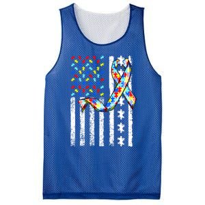 Autism Awareness American Flag Autism Gift Mesh Reversible Basketball Jersey Tank