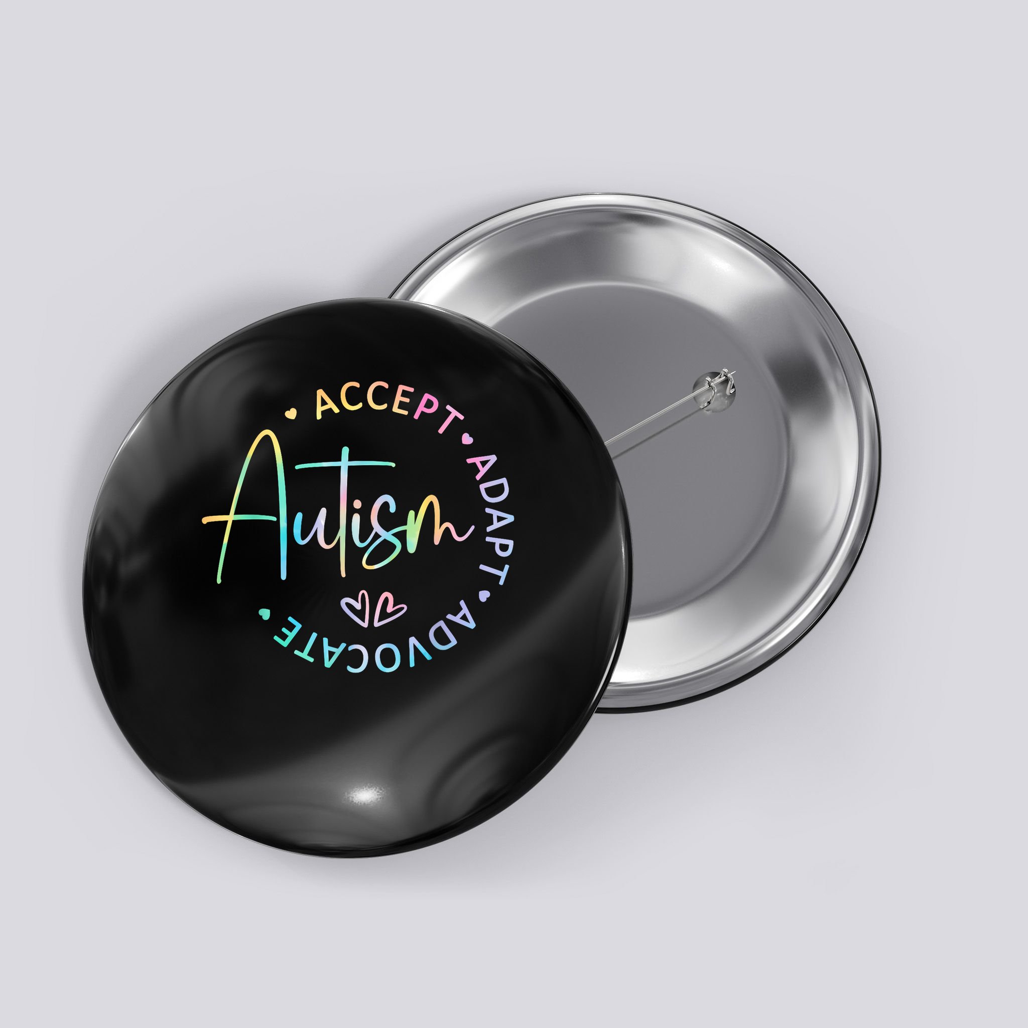 Autism Awareness Accept Adapt Advocate Autism  Button