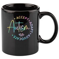 Autism Awareness Accept Adapt Advocate Autism  11oz C Handle Ceramic Mug