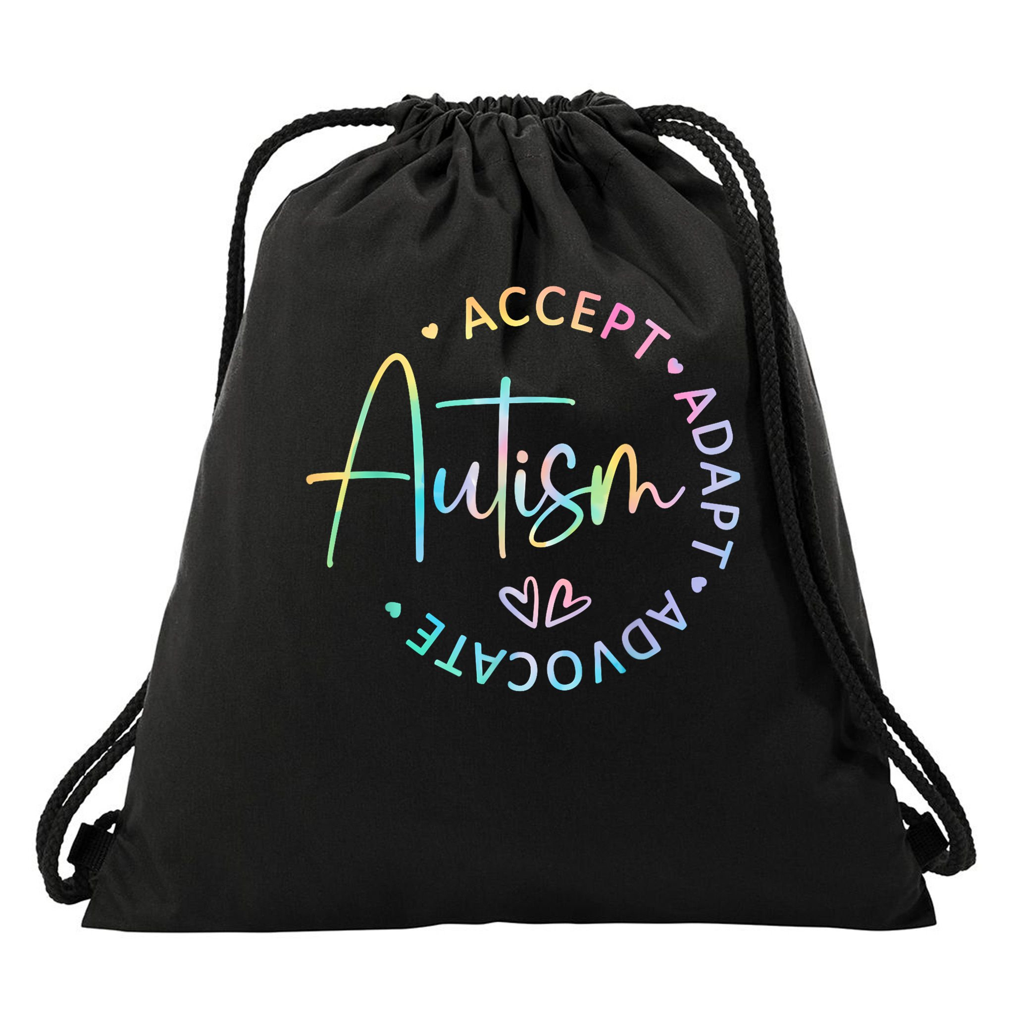 Autism Awareness Accept Adapt Advocate Autism  Drawstring Bag