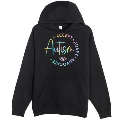 Autism Awareness Accept Adapt Advocate Autism  Premium Pullover Hoodie
