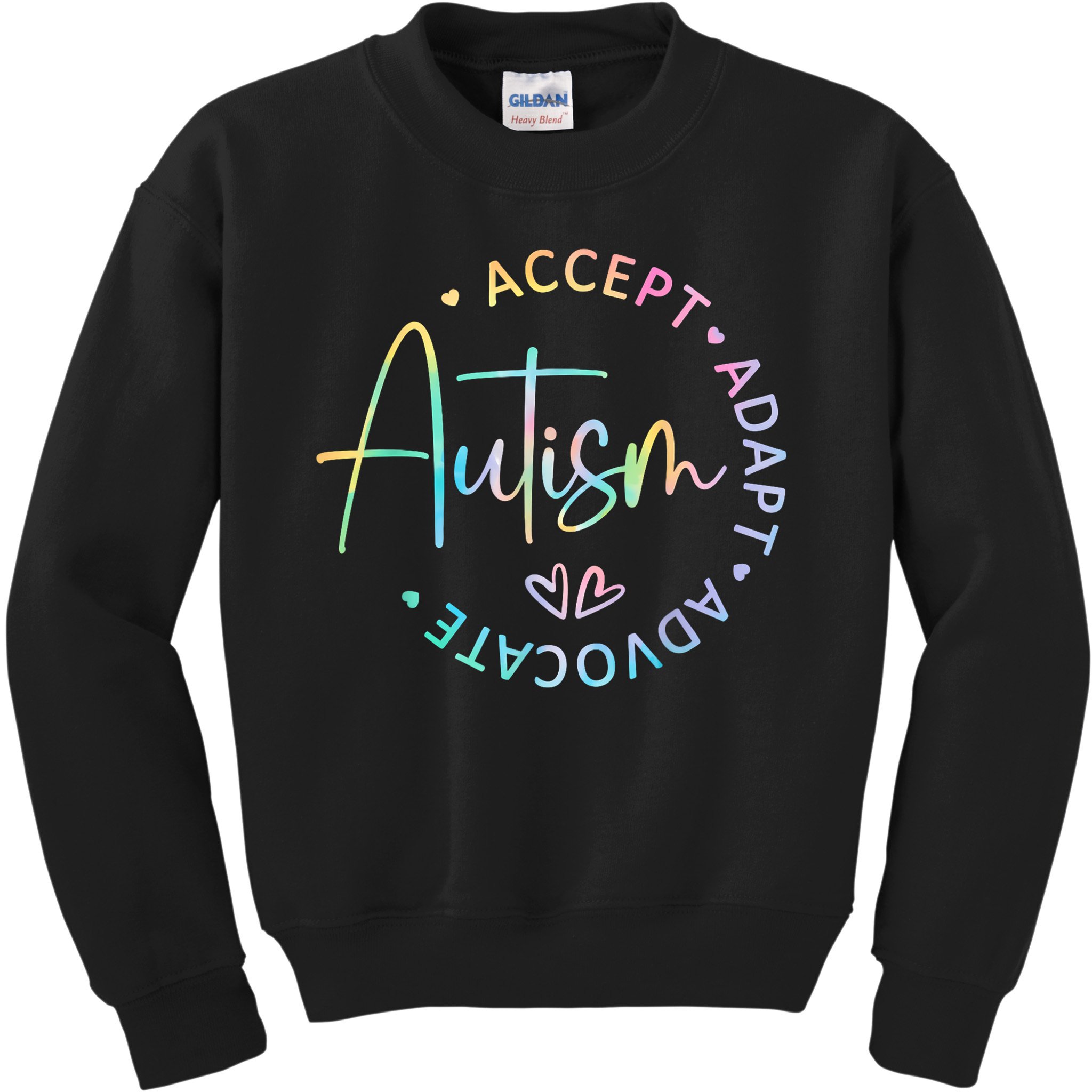 Autism Awareness Accept Adapt Advocate Autism  Kids Sweatshirt