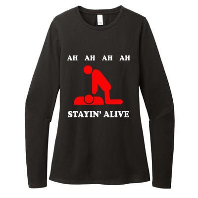 Ah Ah Ah Stayin Alive Cpr Womens CVC Long Sleeve Shirt