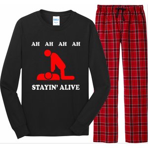 Ah Ah Ah Stayin Alive Cpr Long Sleeve Pajama Set