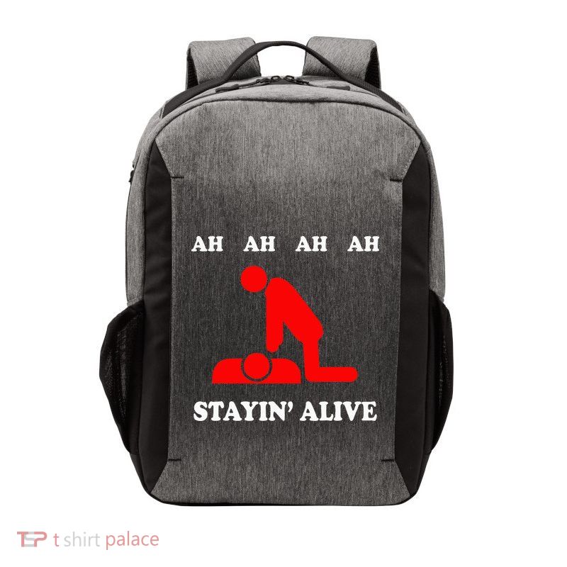 Ah Ah Ah Stayin Alive Cpr Vector Backpack