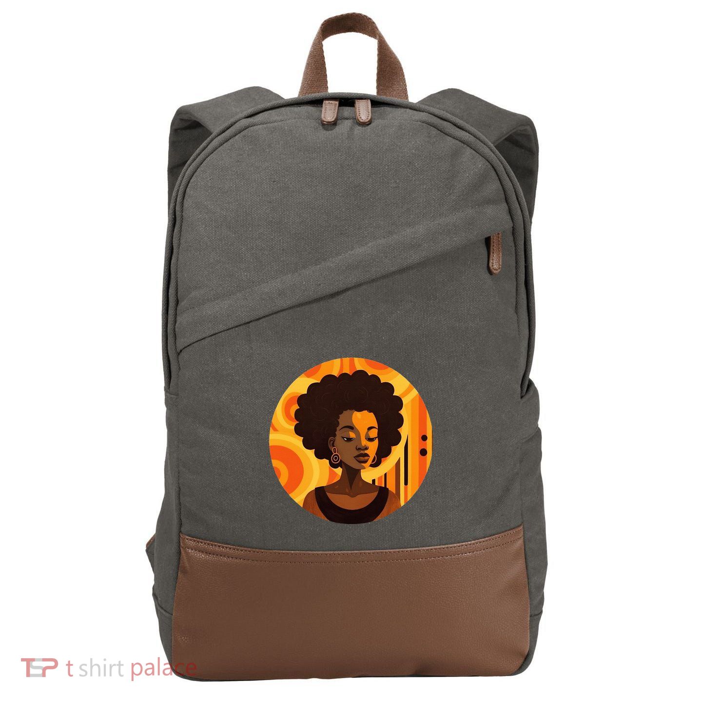 Afrocentric apparel African American designs Cotton Canvas Backpack