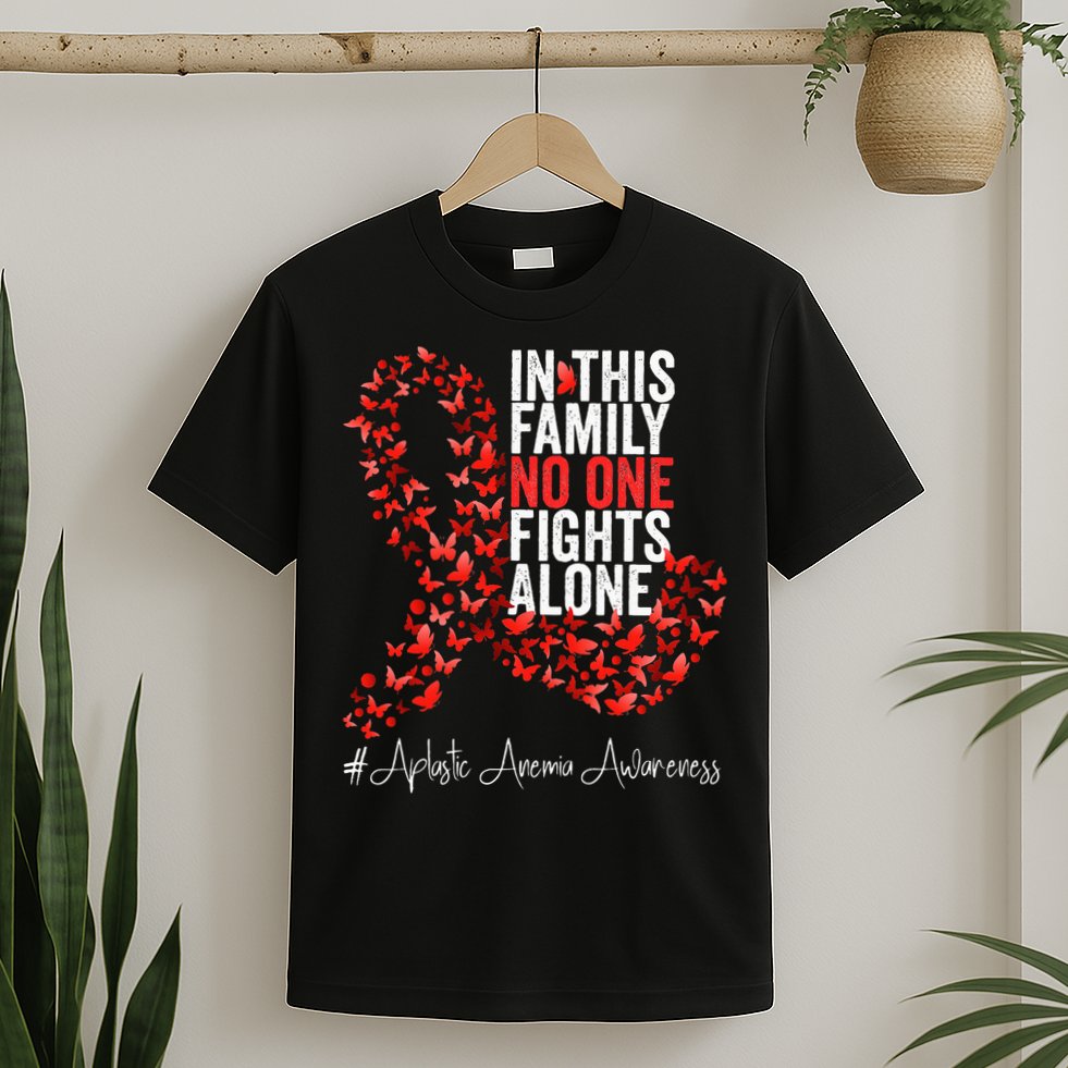 Aplastic Anemia Awareness Month Red Ribbon T-Shirt