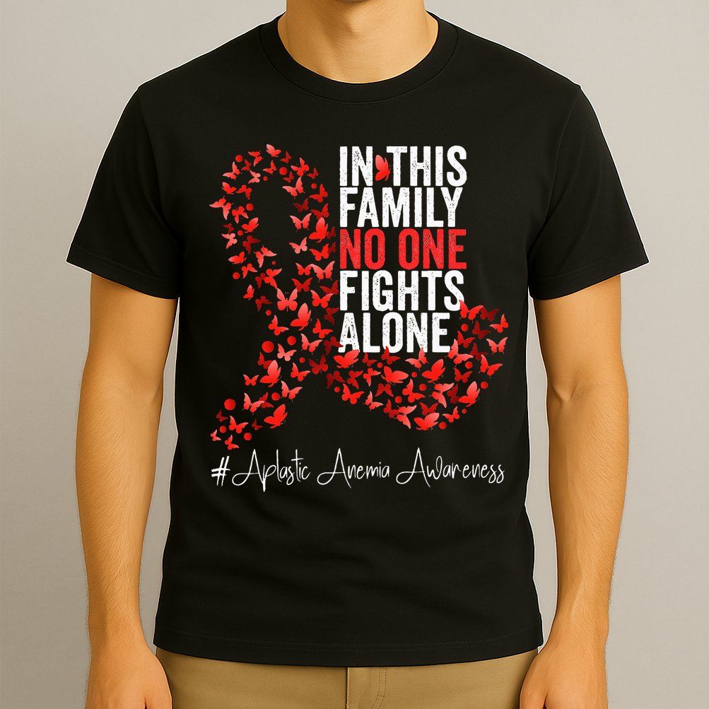 Aplastic Anemia Awareness Month Red Ribbon T-Shirt