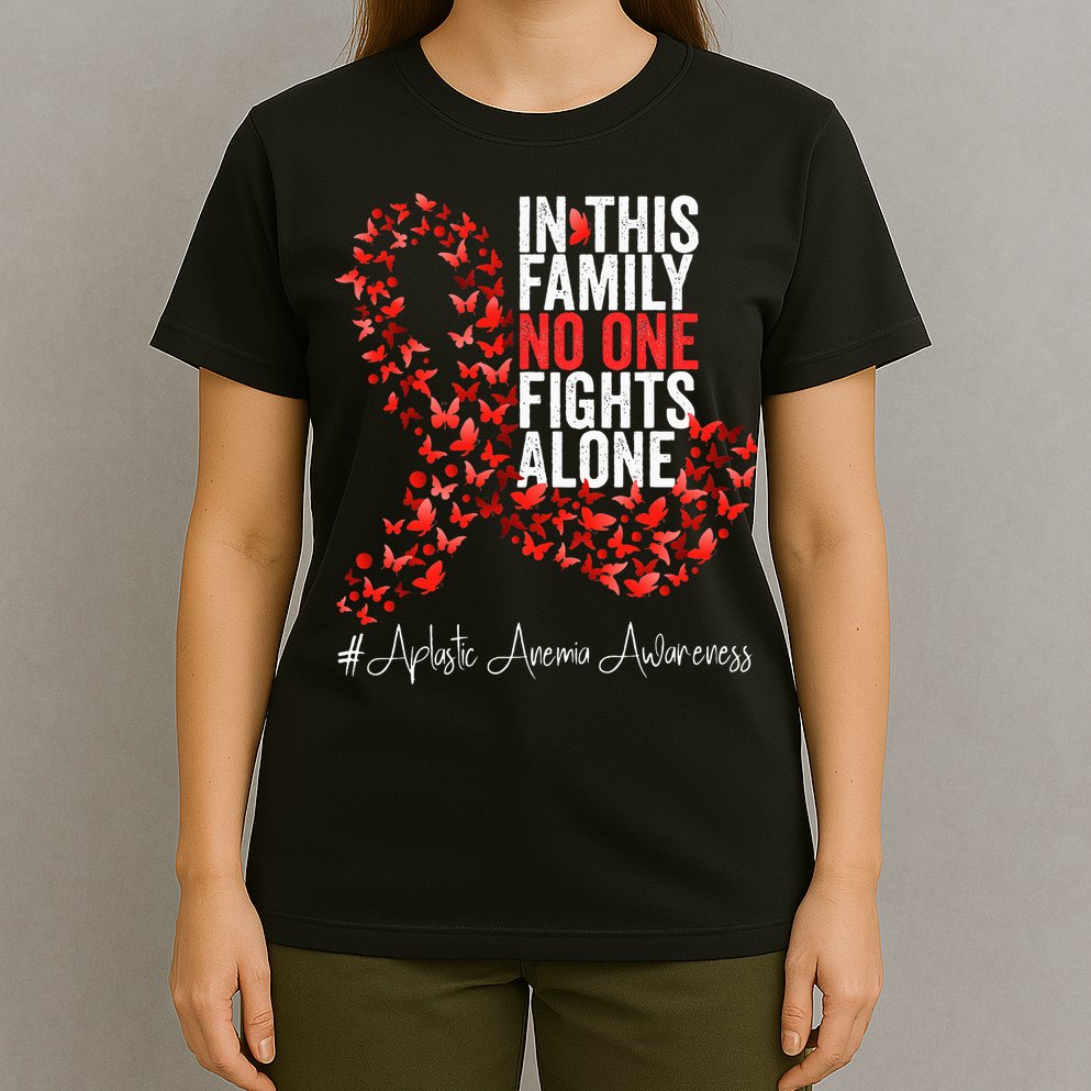 Aplastic Anemia Awareness Month Red Ribbon T-Shirt
