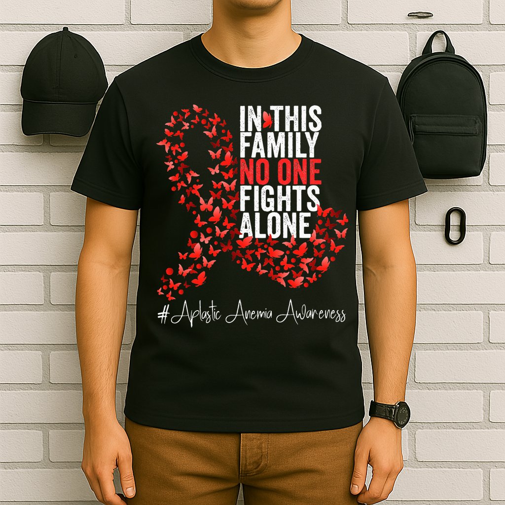 Aplastic Anemia Awareness Month Red Ribbon T-Shirt