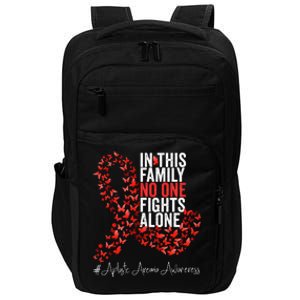 Aplastic Anemia Awareness Month Red Ribbon Impact Tech Backpack