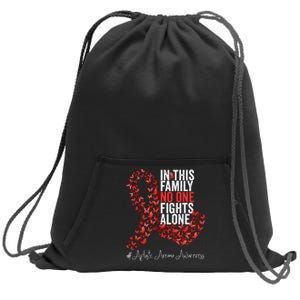 Aplastic Anemia Awareness Month Red Ribbon Sweatshirt Cinch Pack Bag